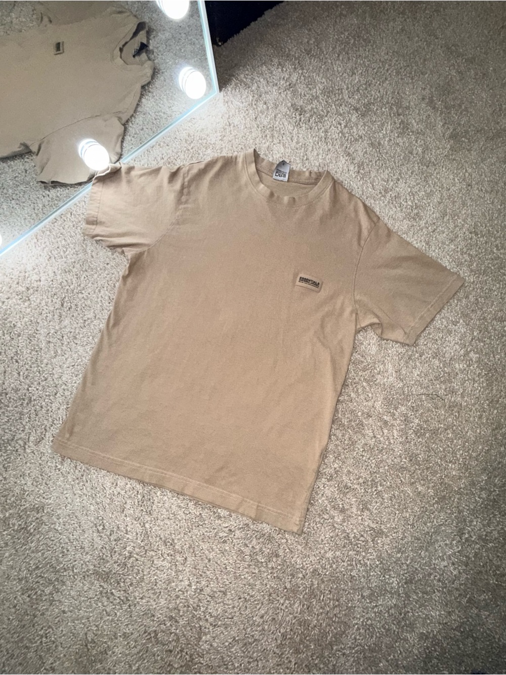 Essentials Men's Sandstone Short-Sleeve Logo Tee